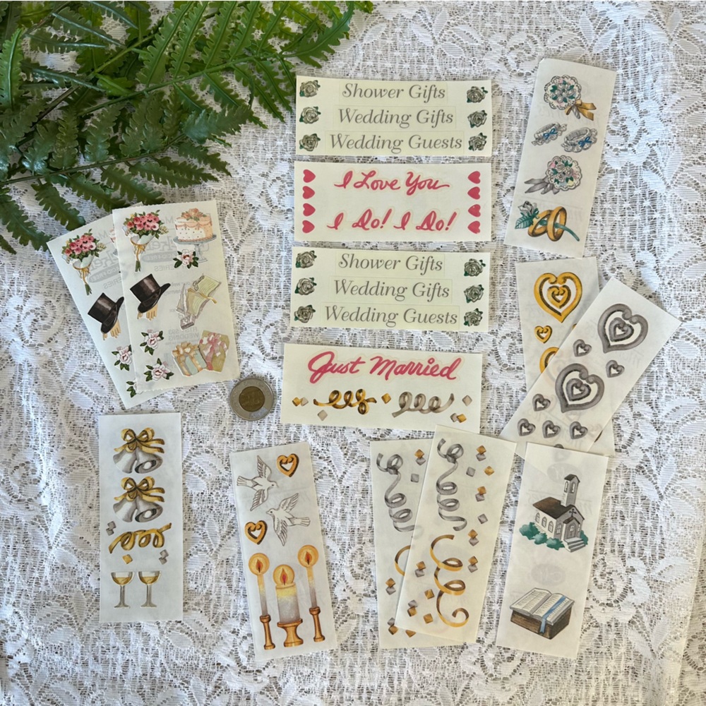 Lot of Vintage 90’s Wedding Stickers (14)